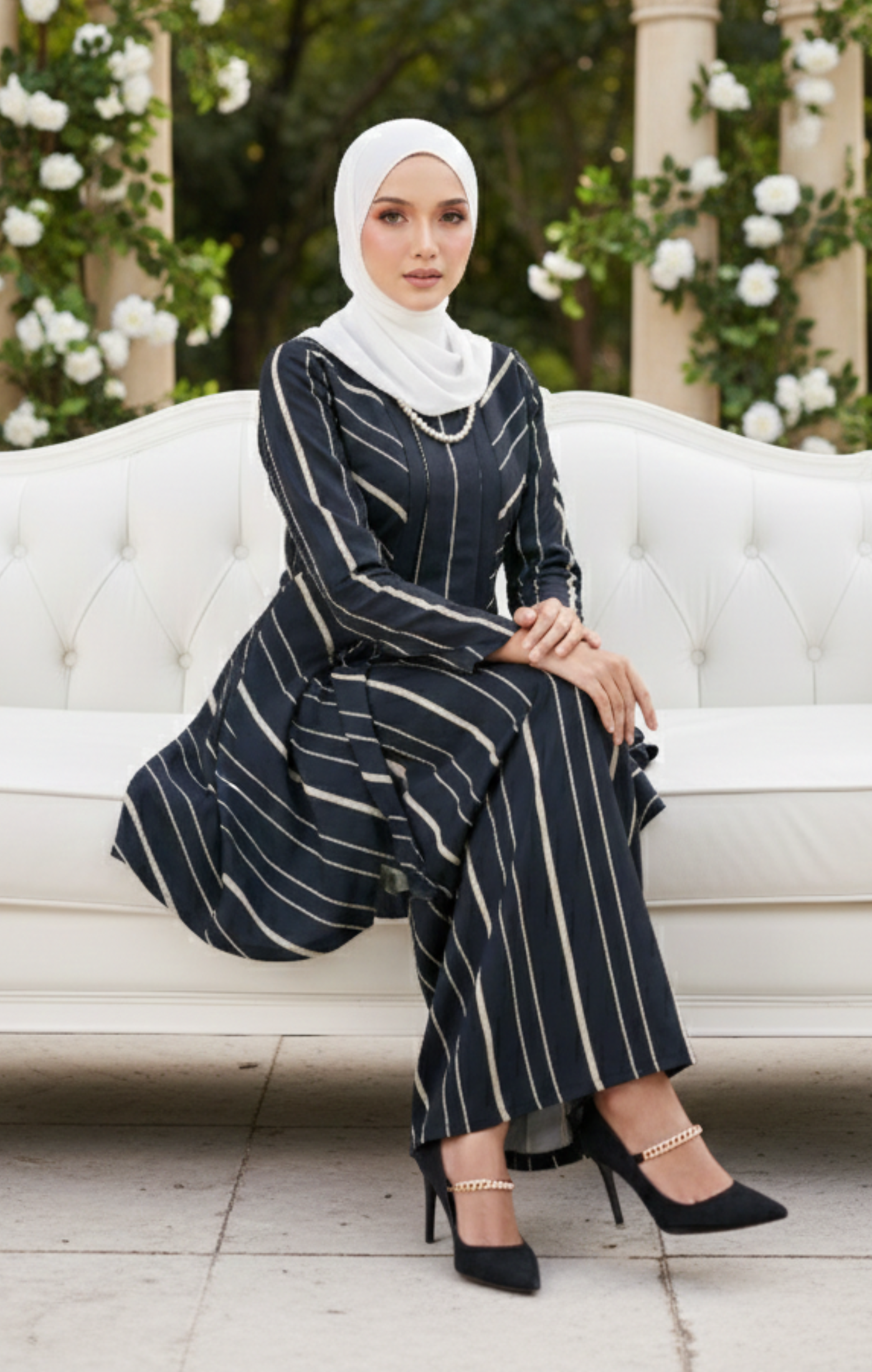 Liyana 2.0 Kebarung Linen | Black Stripe D5-3 — alternate view