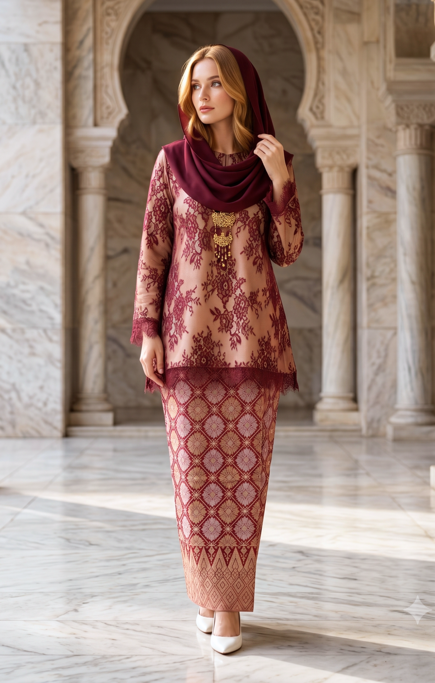SAFIRA KURUNG KEDAH | MAROON